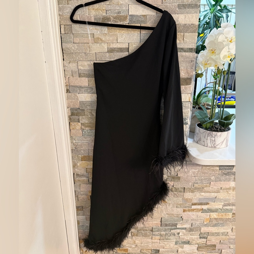 Petal & Pup Dame One Shoulder Midi Dress - Picture 7 of 9